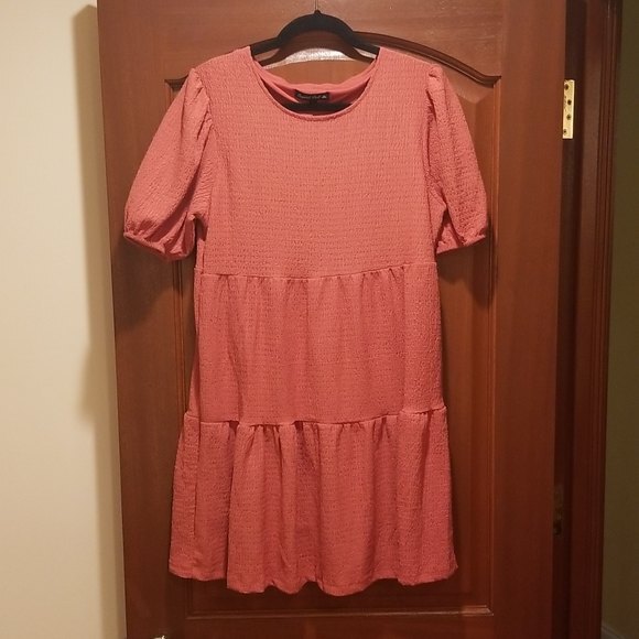 Crystal Doll Ruffle Ballon sleeve Mini cocktail Dress, size L - Picture 1 of 12